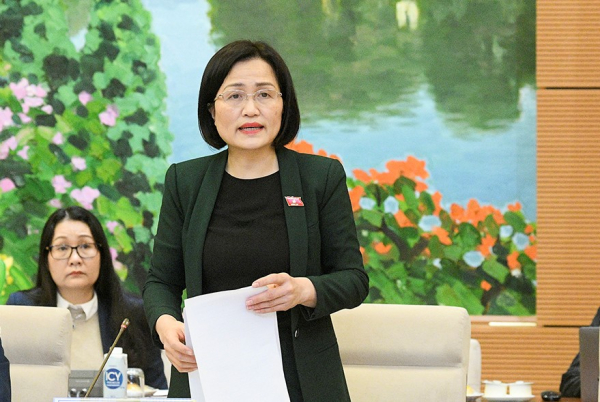 Ủy viên Thường trực Ủy ban Pháp luật TRần Thị Kim Nhung - Ảnh Hoàng Ngọc